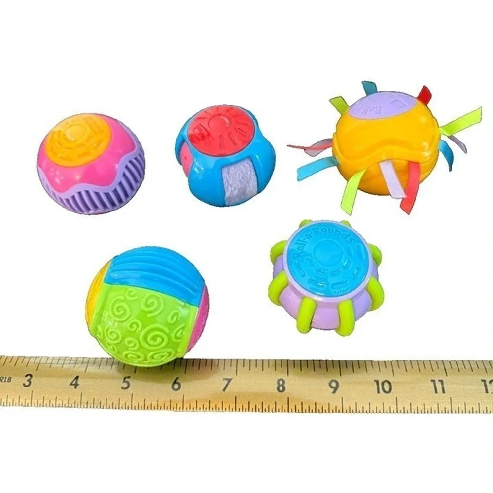 Fisher Price Touch & Tickle Roll-A-Rounds Sensory Toys Lot Of 5 Textured
